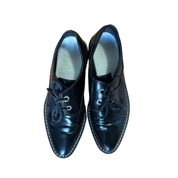 Rag & Bone Kenton Leather Lace-Up Oxford Black white brogues Size 40 - Picture 2 of 11